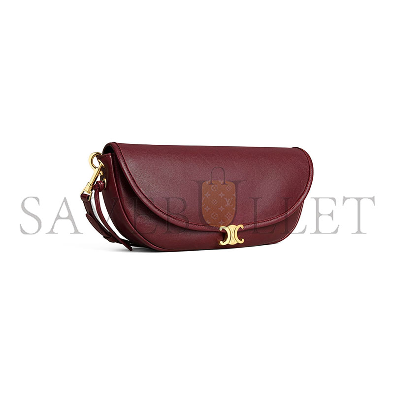 CELINE LITTLE HALFMOON SOFT TRIOMPHE IN SUPPLE SHINY LAMBSKIN L10373778.28PO (25*13*5cm)